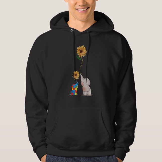Veste À Capuche Vous êtes mon soleil Tournesol de sensibilisation  (Devant)