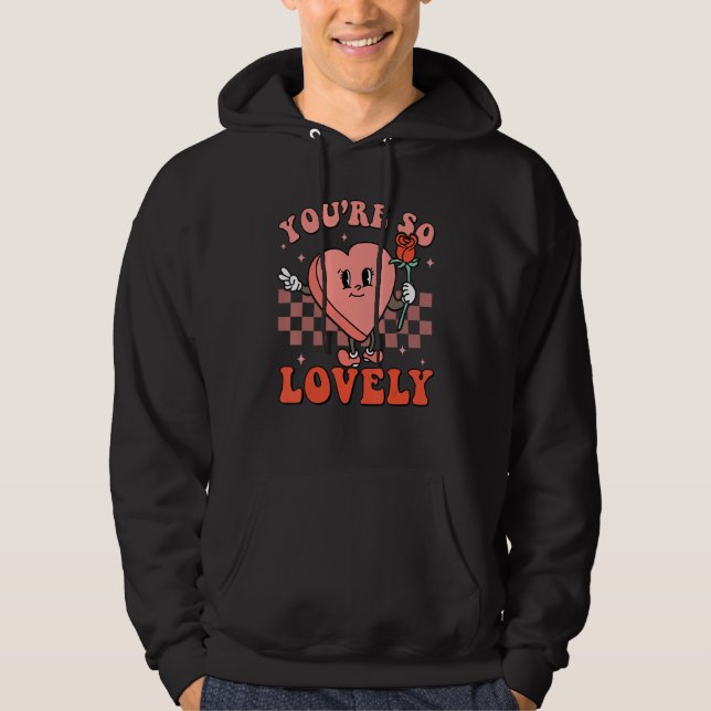 Veste À Capuche Vous êtes si adorable groovy rétro Saint-Valentin  (Devant)