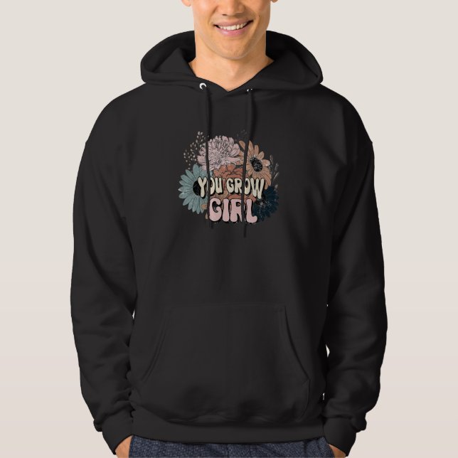 Veste À Capuche Vous Faites Pousser Fille   Jardiniers Fleurs Succ (Devant)