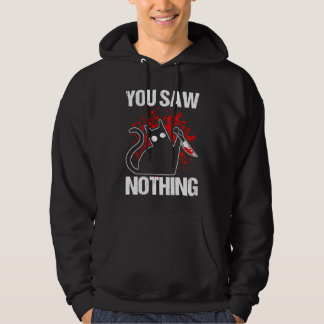 Veste À Capuche Vous n'avez rien vu Black Cat Sarcasme Meurtre Meu