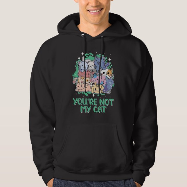Veste À Capuche Vous n'êtes pas mon chat Chat introverti  Chaton a (Devant)