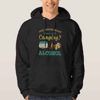 Veste À Capuche Vous savez ce qui rime avec Camping Alcool Boisson