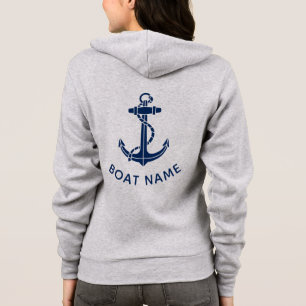 Veste À Capuche Voyage à la plage avec ancre de bateau moderne