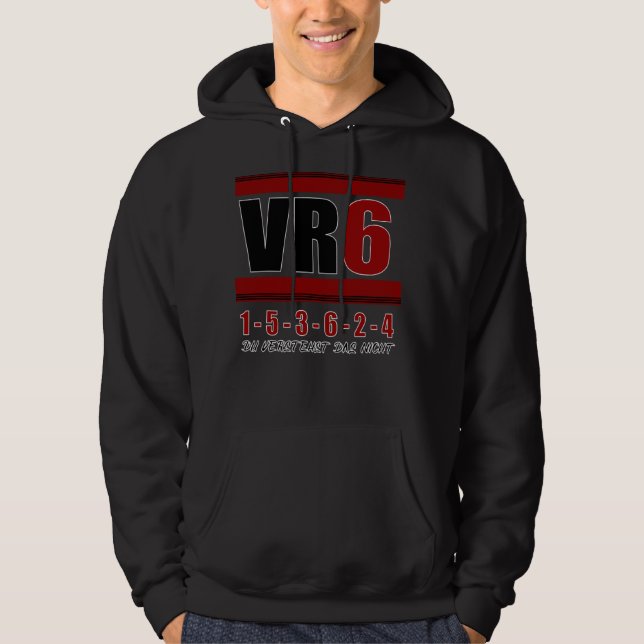 Veste À Capuche VR6 Réglage moteur Golf Voiture Cylindre Commande  (Devant)