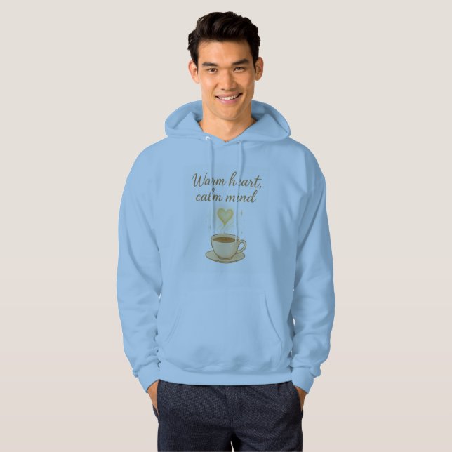 Veste À Capuche Warm Heart Calm Mind Cozy Hoodie (Devant entier)