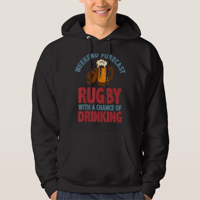 Veste À Capuche Weekend Prévision Rugby Avec Une Chance De Boire R (Devant)