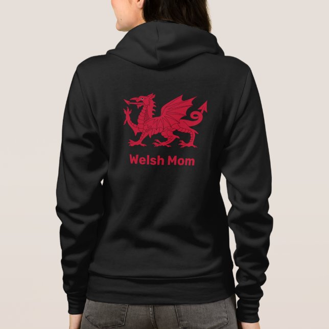 Veste À Capuche Welsh Mom, Red Dragon & Wales fashion / Cymru (Dos)