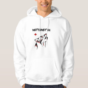 Veste À Capuche Wet'suwet'en Howling Wolf Haida Style Tatouage cou