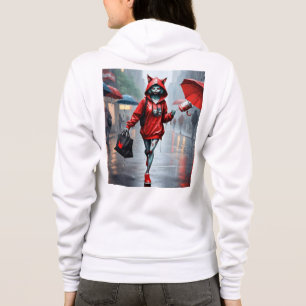 Veste À Capuche Whimsical Kitten Pluie Run Femmes Bella+Canvas Ful