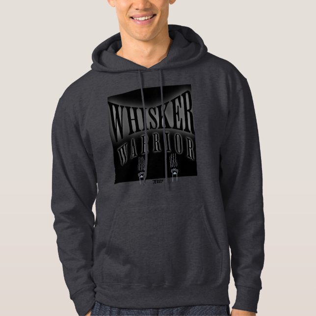 Veste À Capuche "Whisker Warrior" avec pattes rayées avec design (Devant)