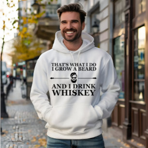Veste À Capuche Whiskey cite avec de drôles de mots barbus