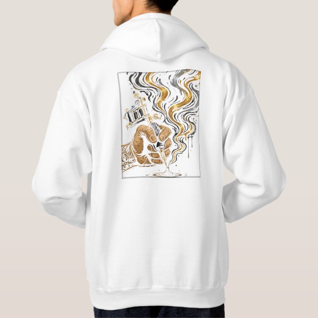Veste À Capuche White & Gold Design Collection (Dos)