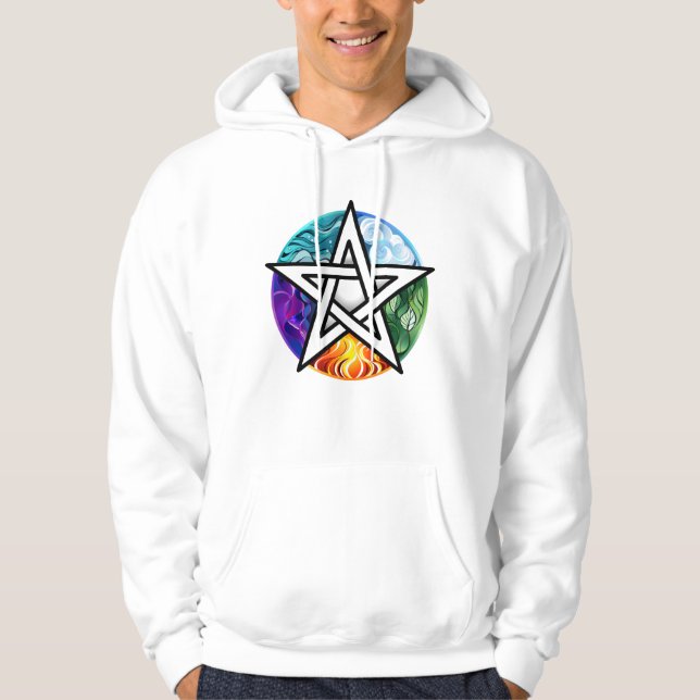 Veste À Capuche Wiccan pentagram (Devant)