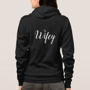 Veste À Capuche Wifey mignon superbe Hoody dans le noir