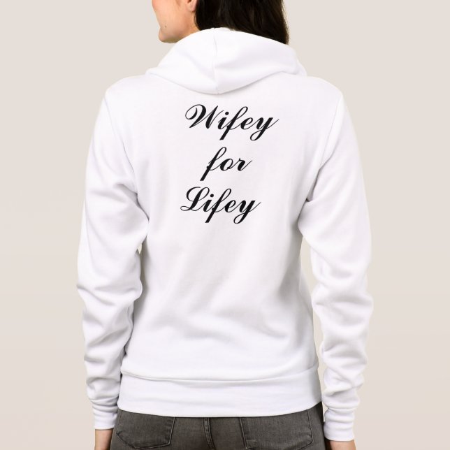 Veste À Capuche Wifey pour Lifey Hoody en noir (Dos)