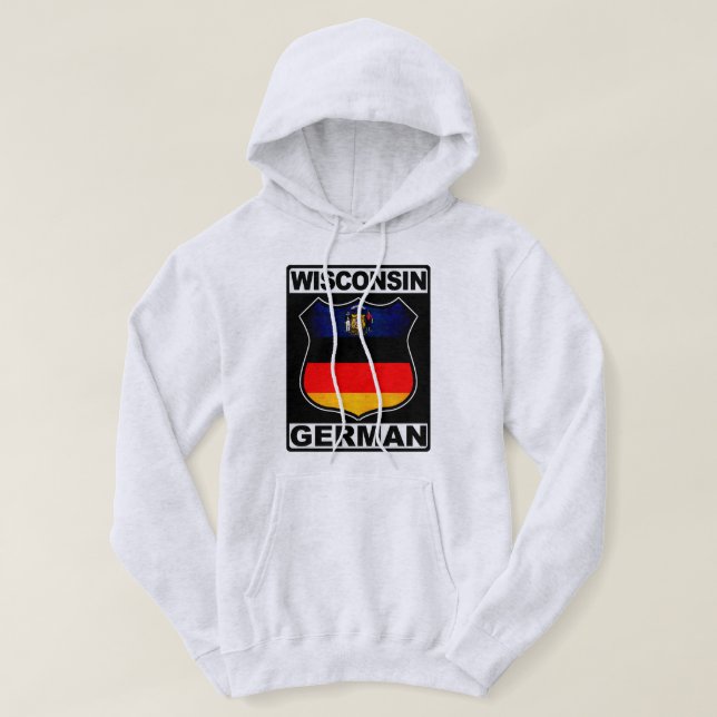 Veste À Capuche Wisconsin allemand américain (Design devant)