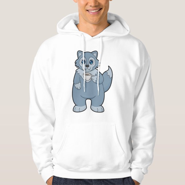 Veste À Capuche Wolf avec la coupe de café (Devant)