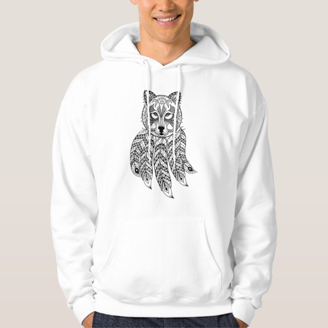 Veste À Capuche Wolf Inspiré Avec Dreamcatcher (Devant)