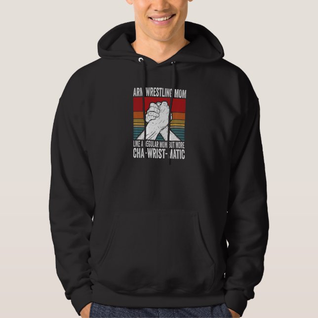 Veste À Capuche Womens Arm Wrestling Dad & Hand Wrestling Designs  (Devant)