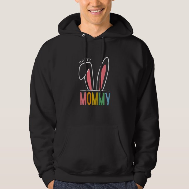 Veste À Capuche Womens Happy Easter Day 2023 Hoppy Mommy Bunny Fun (Devant)