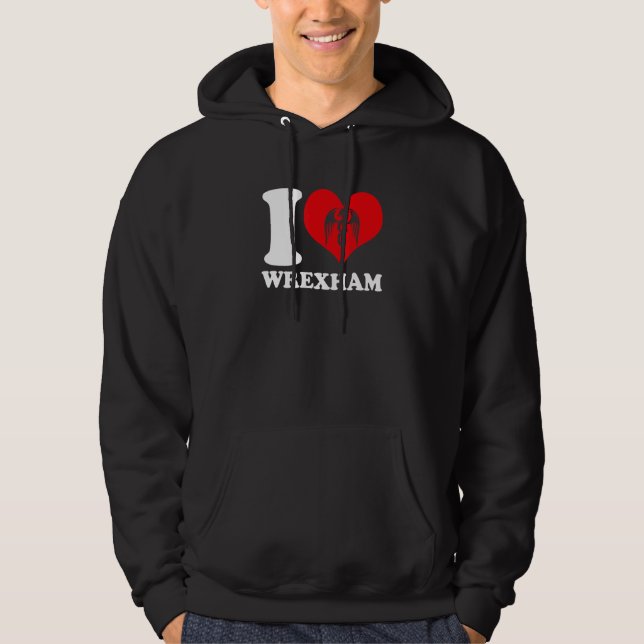 Veste À Capuche Wrexham Wales Welsh I Love Wrexham Wrexham (Devant)