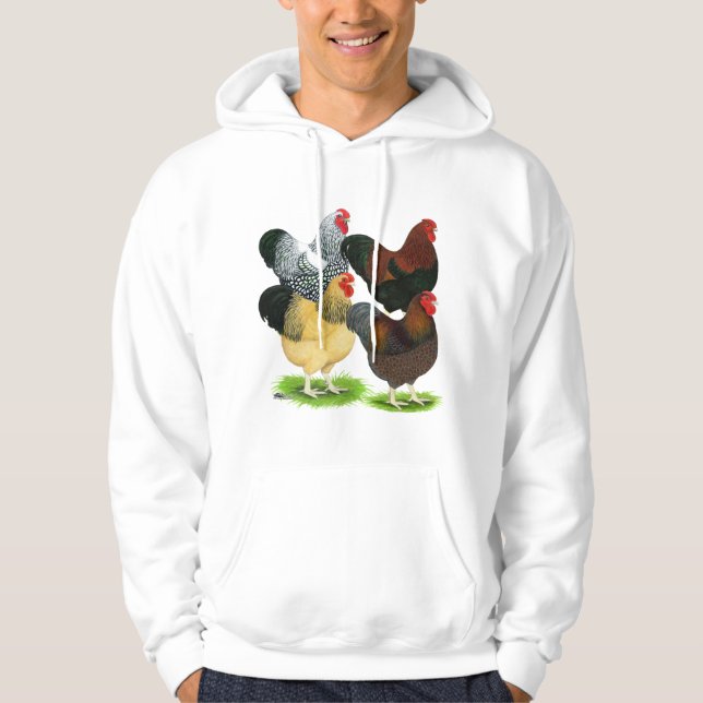 Veste À Capuche Wyandotte : Assortiment de coq (Devant)