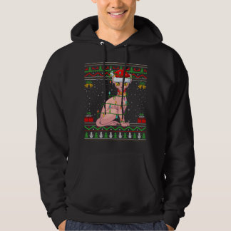 Veste À Capuche Xmas Lights style sucré moche Père Noël Sphynx Cat