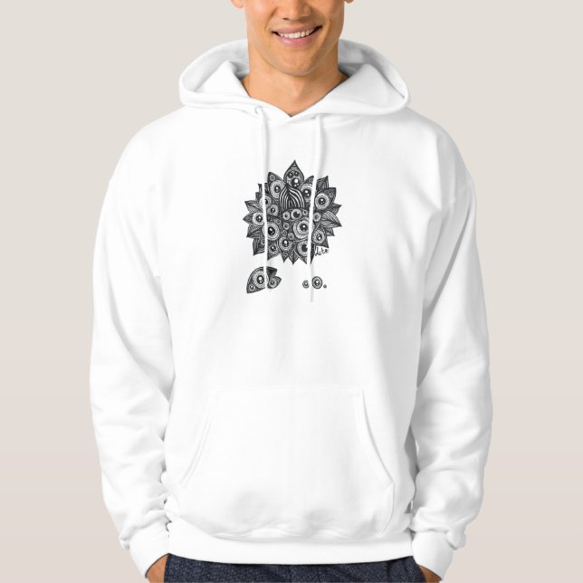 Veste À Capuche Yeux de Lotus (Devant)