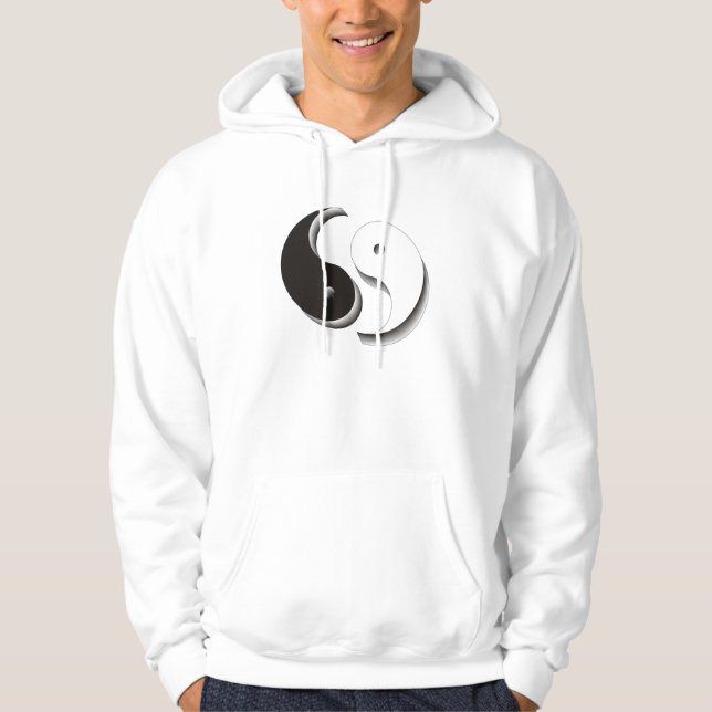 Veste À Capuche Yin Yang 3D (Devant)