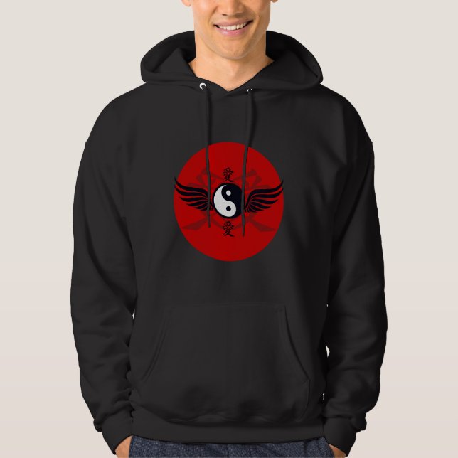 Veste À Capuche Yin Yang En Vol (Devant)