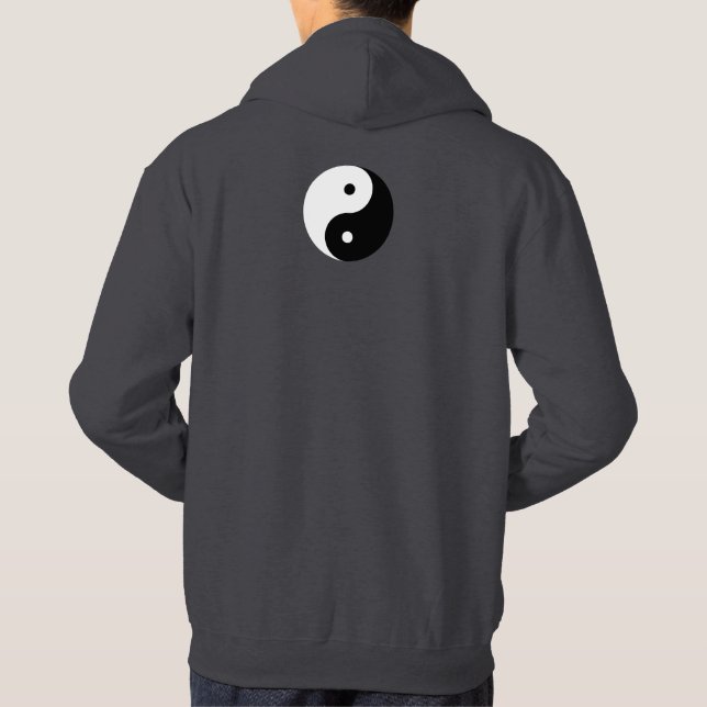 Veste À Capuche Yin Yang - noir blanc (Dos)
