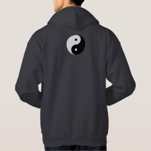Veste À Capuche Yin Yang - noir blanc