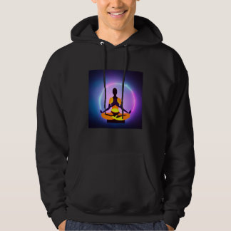 Veste À Capuche Yoga Girl Female Sun Salutation Meditation Chakra 