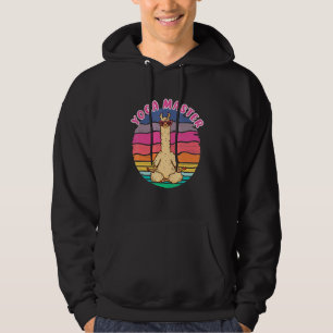 Veste À Capuche Yoga Master Llama Animal Vintage Méditation Relaxi