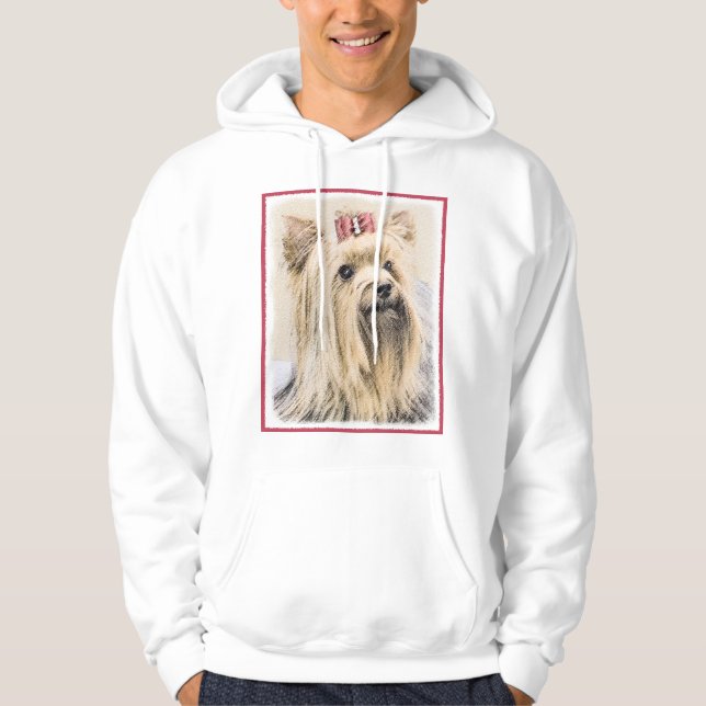 Veste À Capuche Yorkshire Terrier Peinture - Cute Original Chien A (Devant)