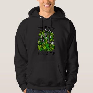 Veste À Capuche You Make Me Feel Alive Plant Skeleton Goth Garden
