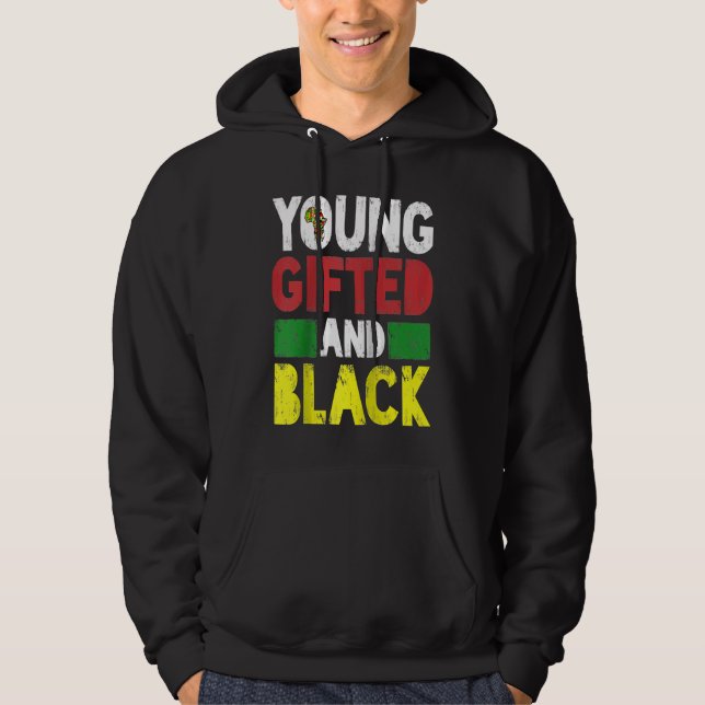 Veste À Capuche Young ed And Black African Pride Black History Mon (Devant)
