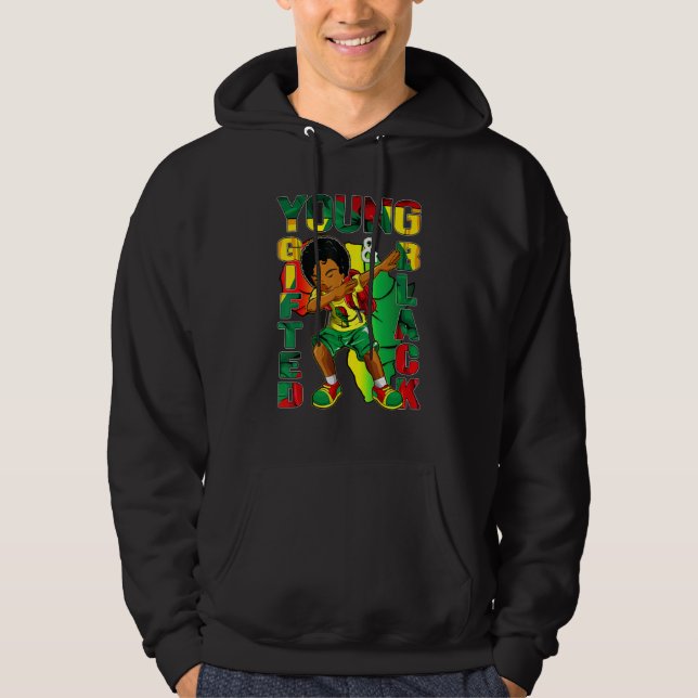 Veste À Capuche Young ed & Black History Month Kids Cute Dabbing B (Devant)
