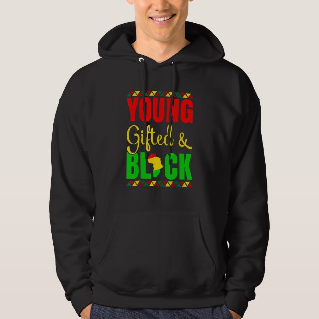 Veste À Capuche Young Gifted And Black History African Pride Melan (Devant)