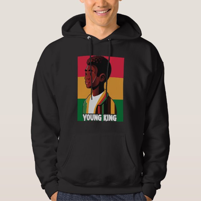 Veste À Capuche Young King  Black Youth Black Excellence Black Pri (Devant)