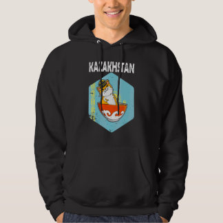 Veste À Capuche Yourte République du Kazakhstan Qazaqstan drapeau
