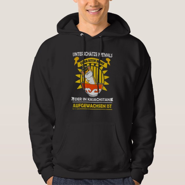 Veste À Capuche Yourte République du Kazakhstan Qazaqstan drapeau  (Devant)