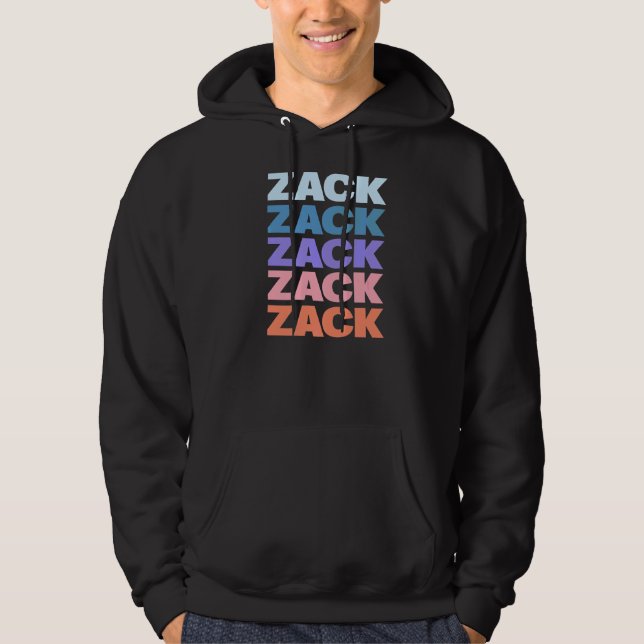 Veste À Capuche Zack de texte répété moderne (Devant)