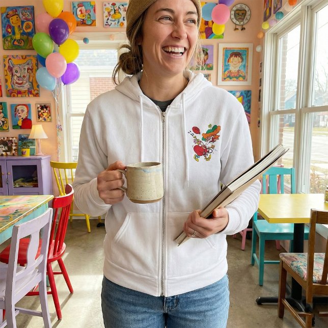 Veste À Capuche Zany Woman Running Clown (Créateur téléchargé)