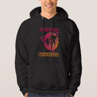 Veste À Capuche Zanzibar Tanzanie Rétro Palmier Océan Vacances S