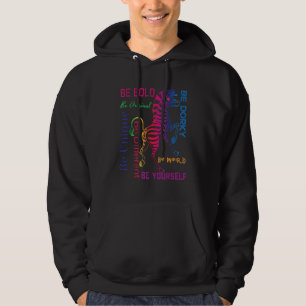 Veste À Capuche Zebra Graphic Be Bold Be You Be Weird Be Uniq