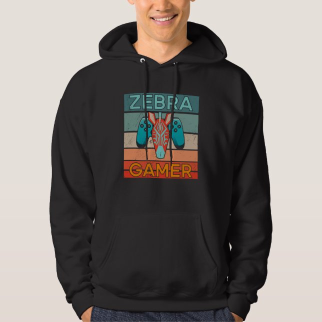 Veste À Capuche Zèbre Joueur Afrique Jeux Jeu Animal Zèbre (Devant)