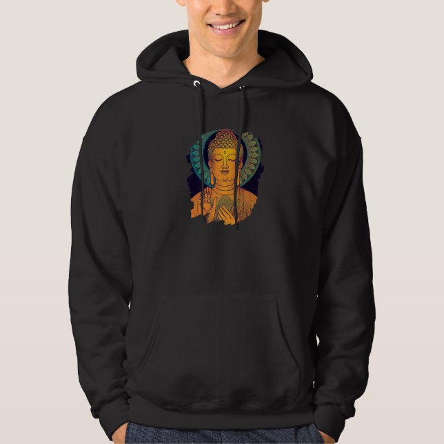 Veste À Capuche Zen Buddha Mandala Spiritual Asian Style Meditatio (Devant)