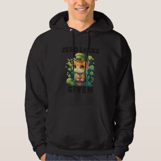 Veste À Capuche Zéro chance donnée Joli chat Fête de la Saint-Pat