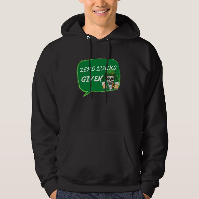 Veste À Capuche Zéro chance donnée Jour de la Saint-Patrick Saint- (Devant)